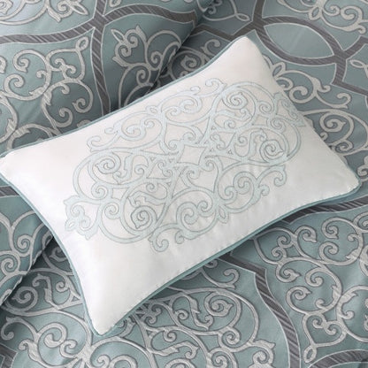 The Azure Grand Foundation 12-Piece Comforter & Cotton Sheet Suite