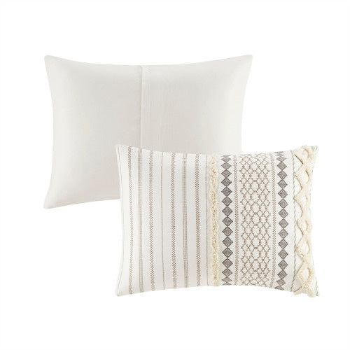 The Artisanal Cotton & Chenille Printed Duvet Set