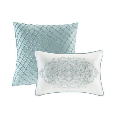 The Azure Grand Foundation 12-Piece Comforter & Cotton Sheet Suite