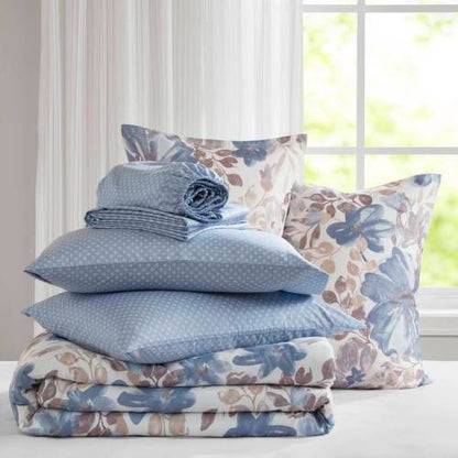 The Botanical Azure Foundation Queen Comforter & Sheet Suite