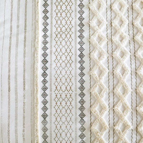 The Artisanal Cotton & Chenille Printed Duvet Set