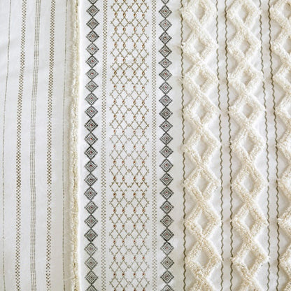 The Artisanal Cotton & Chenille Printed Duvet Set