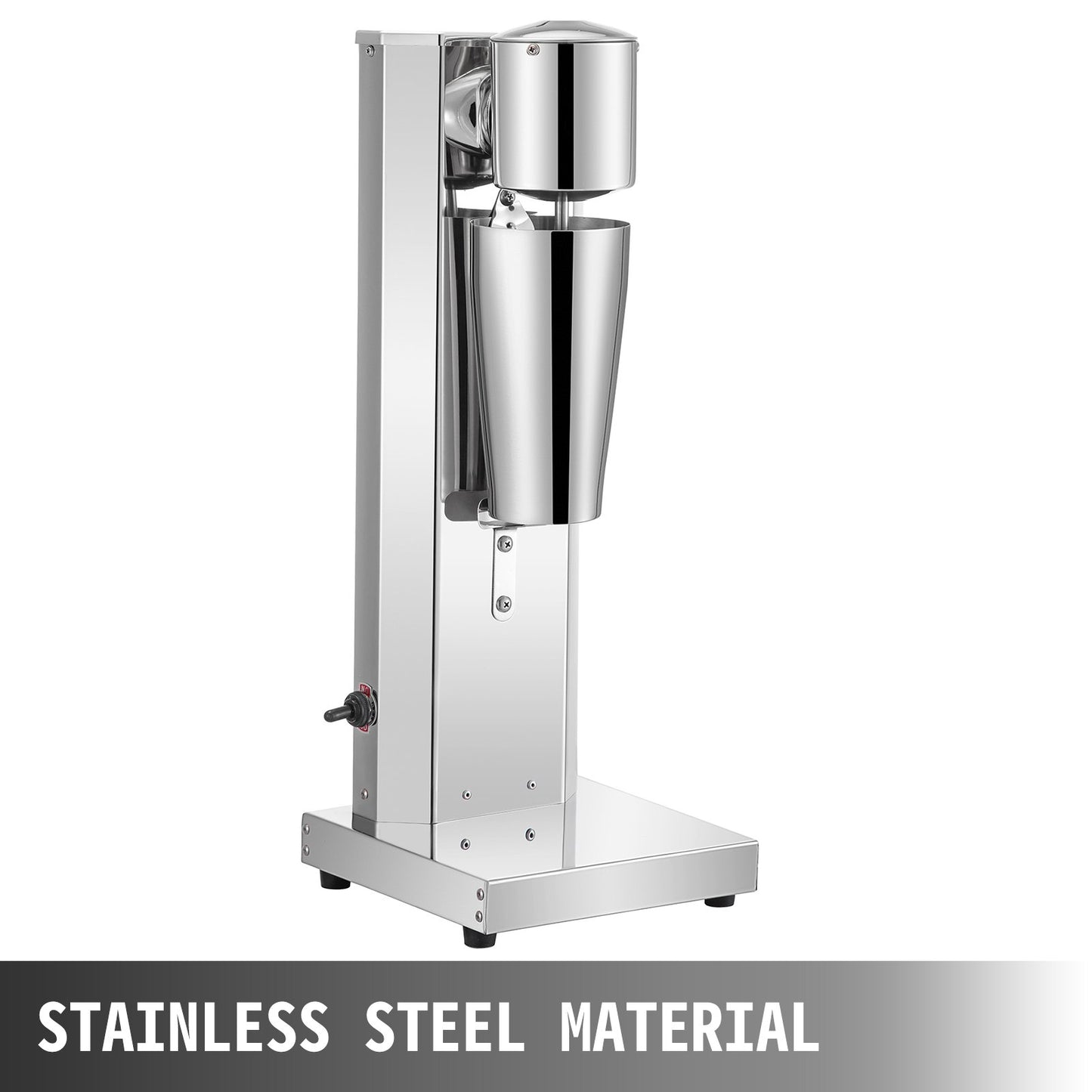 Professional stainless steel milkshake machine with an 800ml cup and 2-speed control.