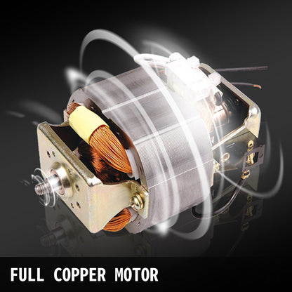 Close-up of a full copper motor, showcasing its intricate wiring and metallic housing.