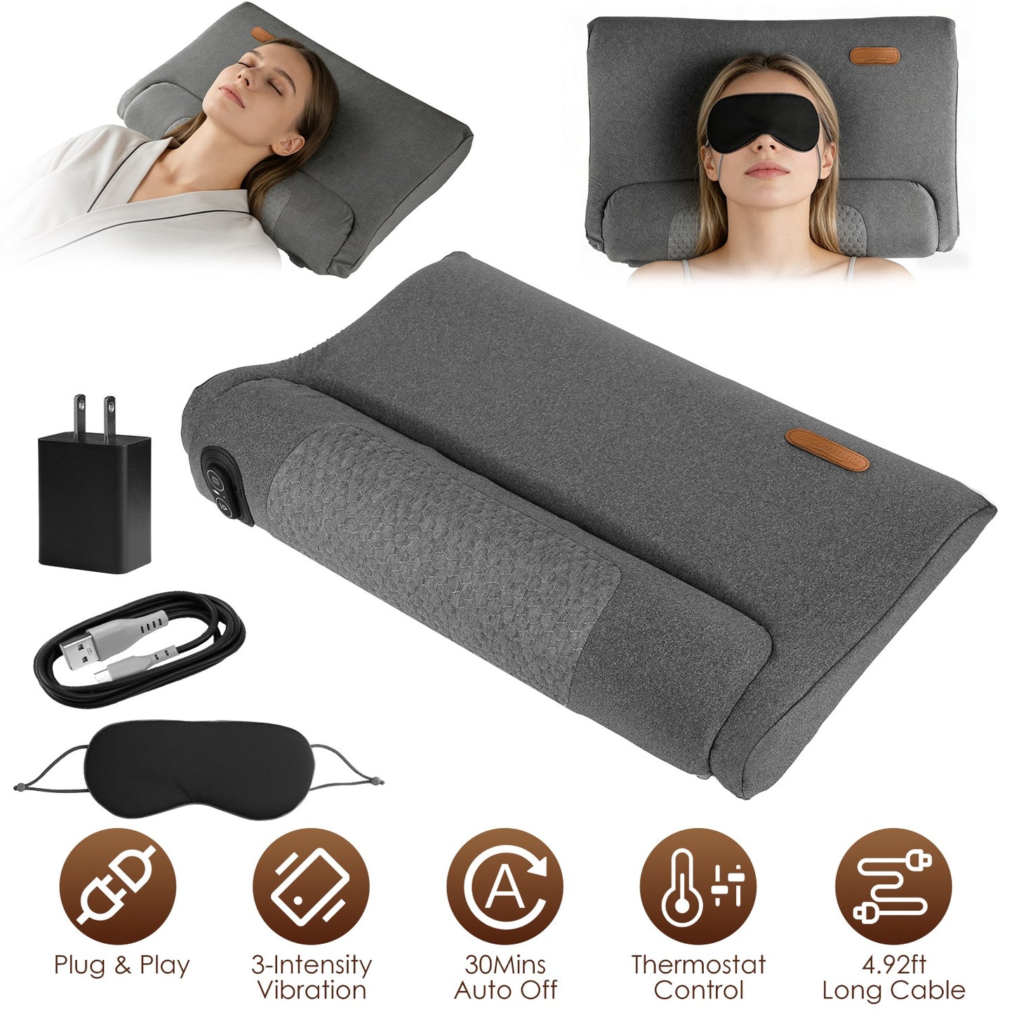 The Restoration Pillow | Multi-Level Heat & Vibration Therapy Suite