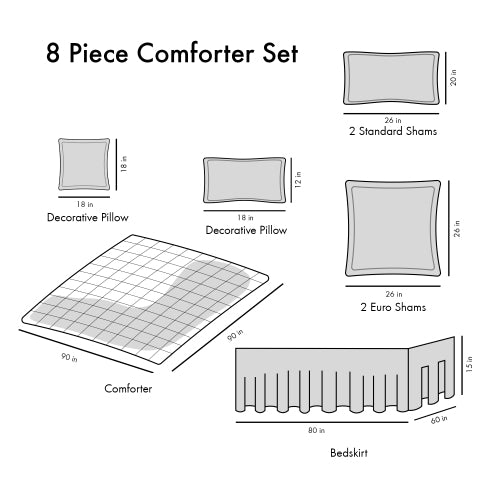 The Grand Foundation 8-Piece Queen Comforter Sanctuary